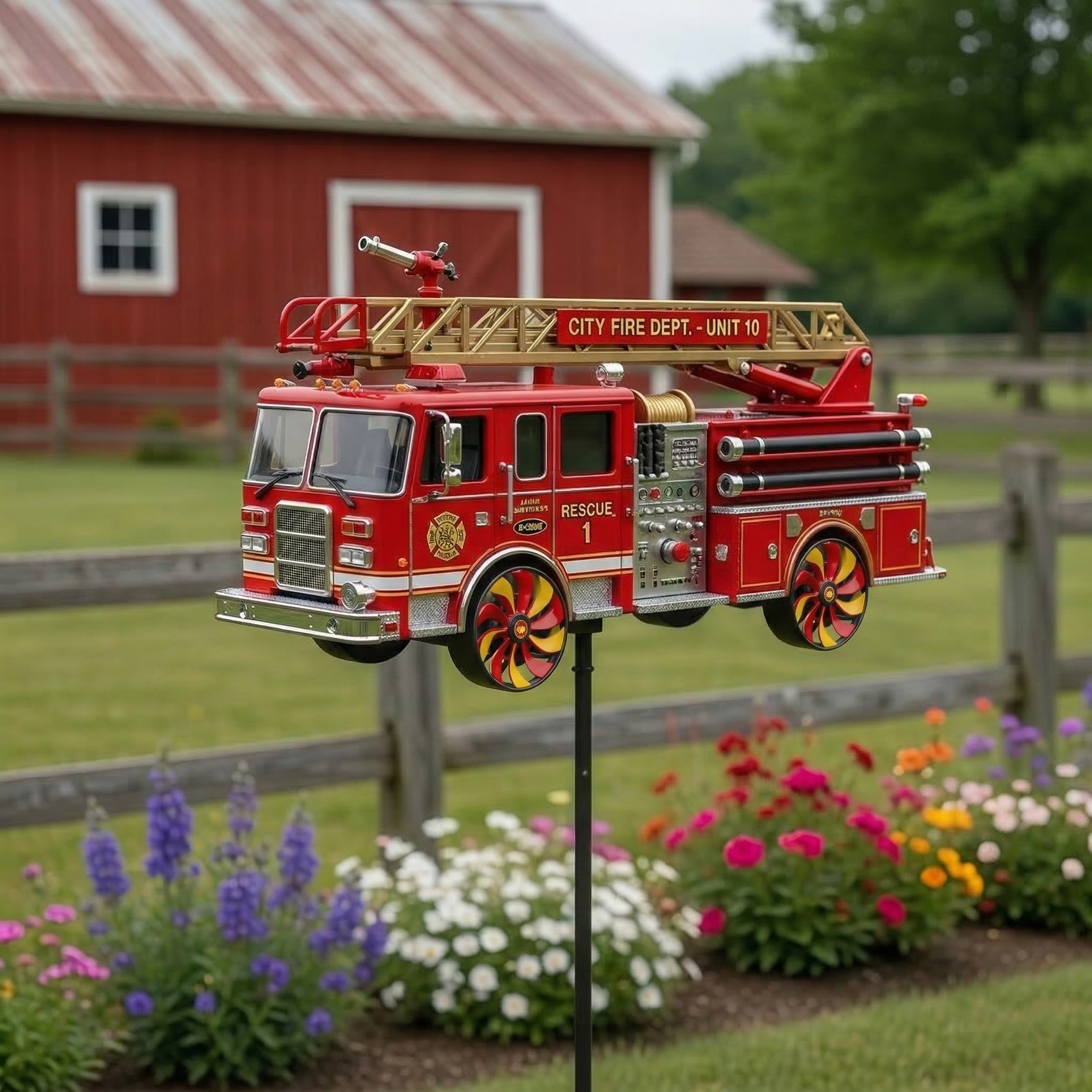 🎖️Fire Truck Garden Wind Spinner Limited Edition