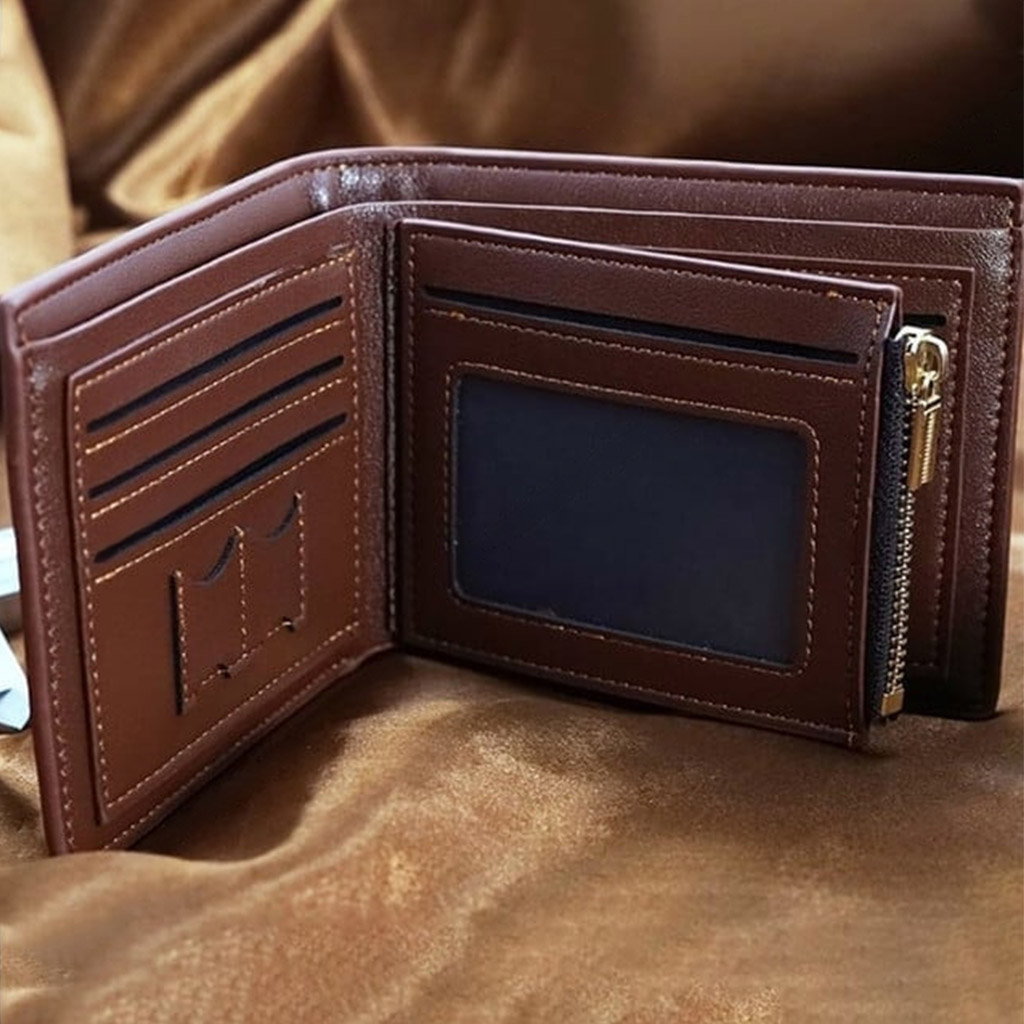 U.S. 250th Anniversary Patriotic Leather Wallet - Personalizable American Eagle Bifold Wallet