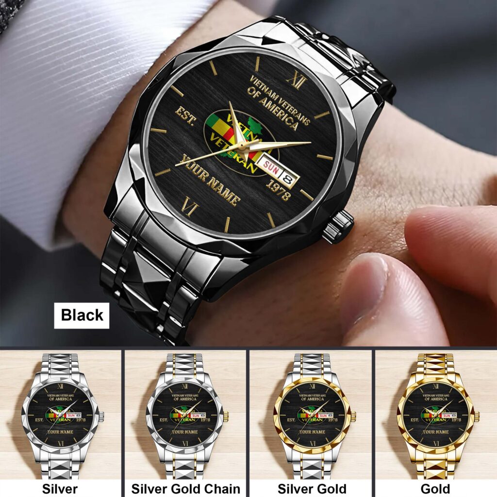 Personalized Vietnam Veterans of America Quartz Watch - Custom Name & Service Year