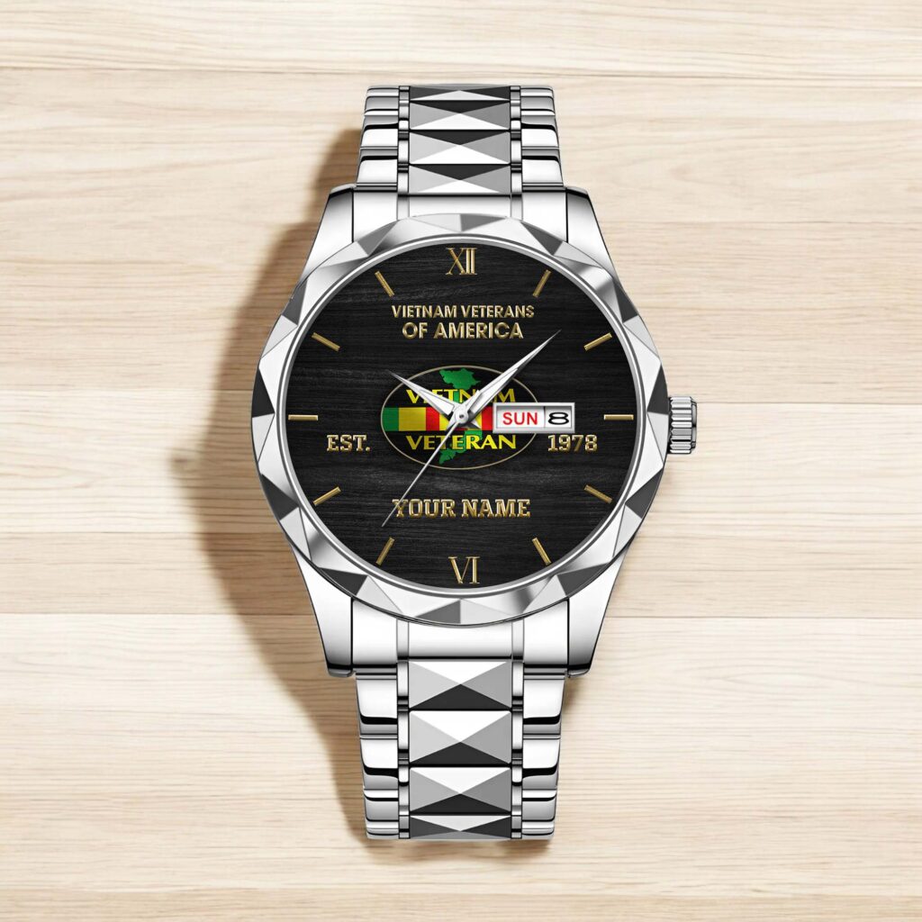 Personalized Vietnam Veterans of America Quartz Watch - Custom Name & Service Year