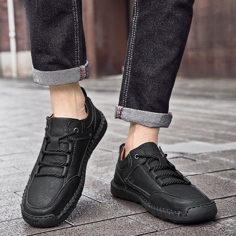 ⏰Limited-Time 70% OFF– Men’s Handmade Orthopedic Leather Shoes Wide Toe Box, Waterproof, Arch Support & Pressure Relief