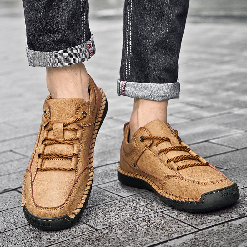 ⏰Limited-Time 70% OFF– Men’s Handmade Orthopedic Leather Shoes Wide Toe Box, Waterproof, Arch Support & Pressure Relief