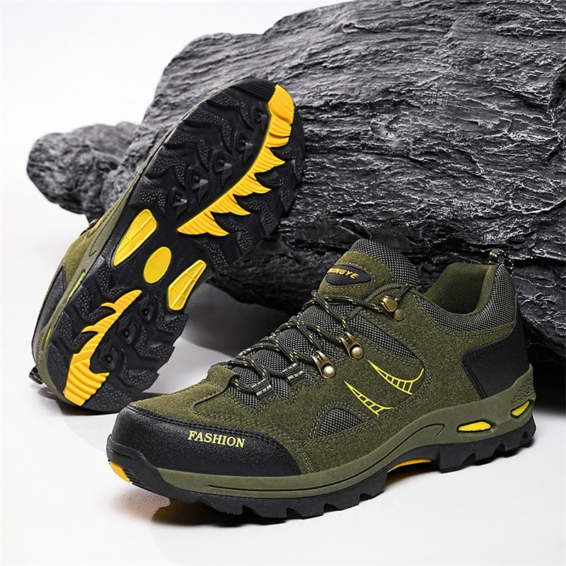 Men’s Wide Fit Supportive Hiking & Work Shoes – Pain-Relief Cushioning, Waterproof & Slip-Resistant
