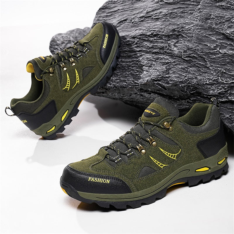 Men’s Wide Fit Supportive Hiking & Work Shoes – Pain-Relief Cushioning, Waterproof & Slip-Resistant