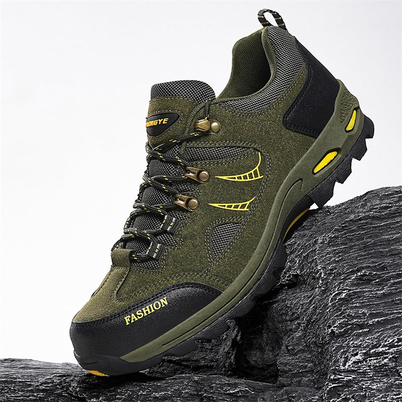 Men’s Wide Fit Supportive Hiking & Work Shoes – Pain-Relief Cushioning, Waterproof & Slip-Resistant