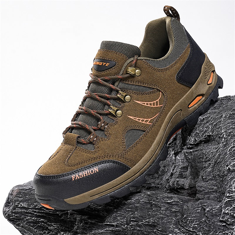 Men’s Wide Fit Supportive Hiking & Work Shoes – Pain-Relief Cushioning, Waterproof & Slip-Resistant