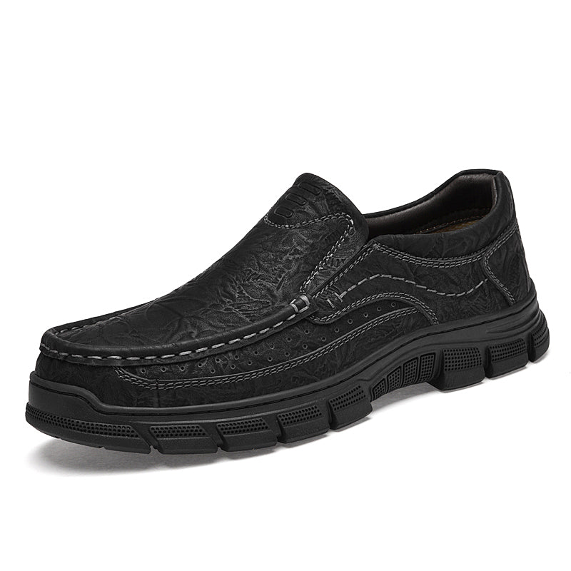 ⏰Limited-Time 70% OFF –Men’s Slip-On Leather Loafers – Comfortable All-Day Walking Shoes with Arch Support, Non-Slip, Perfect for Work & Casual
