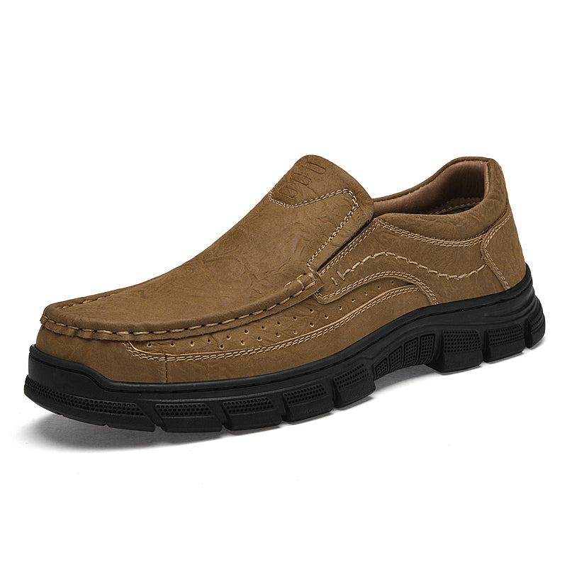 ⏰Limited-Time 70% OFF –Men’s Slip-On Leather Loafers – Comfortable All-Day Walking Shoes with Arch Support, Non-Slip, Perfect for Work & Casual