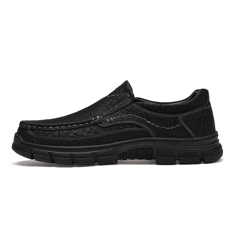 ⏰Limited-Time 70% OFF –Men’s Slip-On Leather Loafers – Comfortable All-Day Walking Shoes with Arch Support, Non-Slip, Perfect for Work & Casual