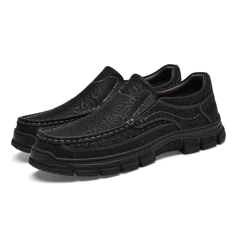 ⏰Limited-Time 70% OFF –Men’s Slip-On Leather Loafers – Comfortable All-Day Walking Shoes with Arch Support, Non-Slip, Perfect for Work & Casual