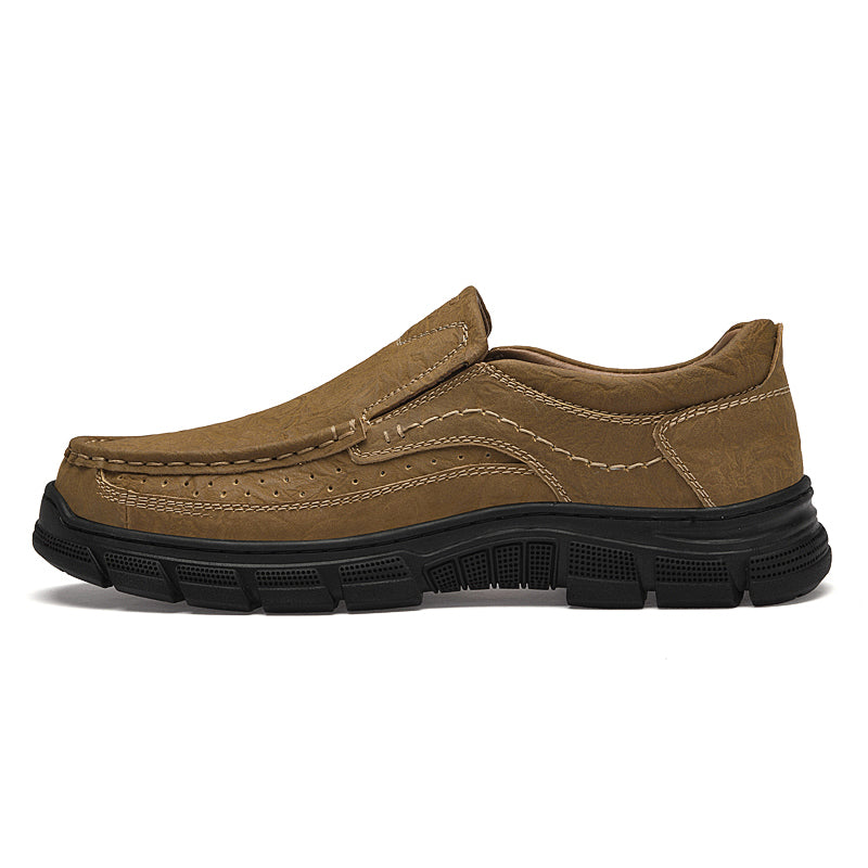 ⏰Limited-Time 70% OFF –Men’s Slip-On Leather Loafers – Comfortable All-Day Walking Shoes with Arch Support, Non-Slip, Perfect for Work & Casual