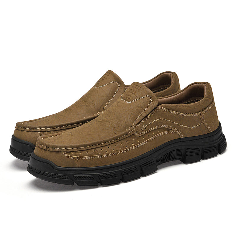 ⏰Limited-Time 70% OFF –Men’s Slip-On Leather Loafers – Comfortable All-Day Walking Shoes with Arch Support, Non-Slip, Perfect for Work & Casual