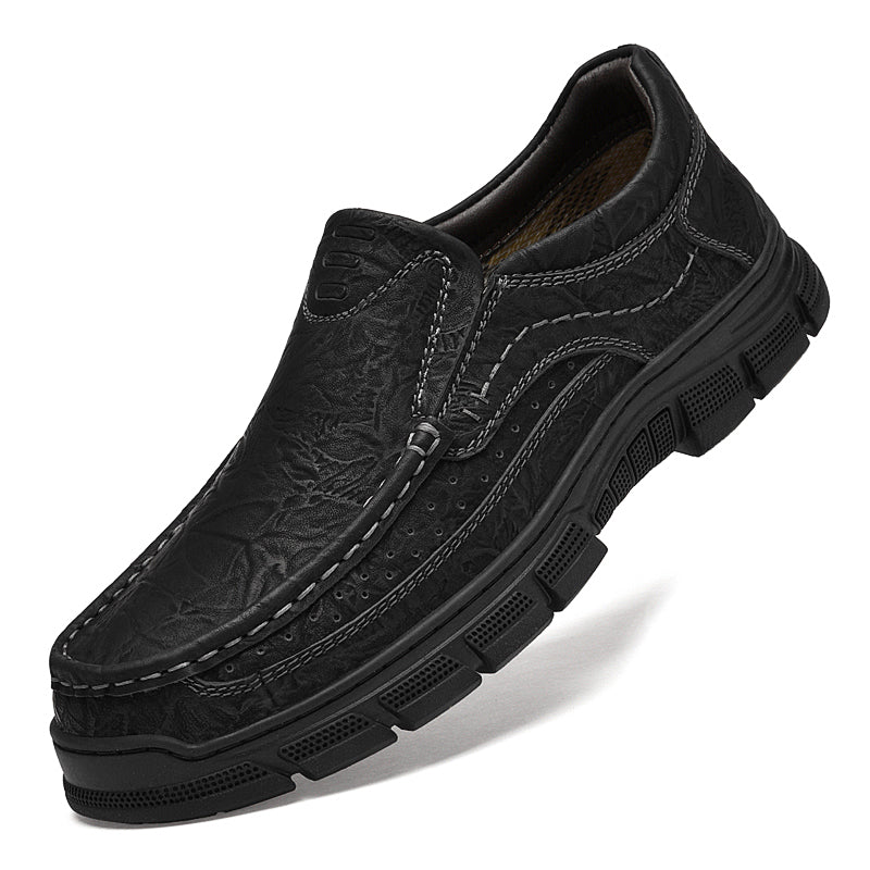 ⏰Limited-Time 70% OFF –Men’s Slip-On Leather Loafers – Comfortable All-Day Walking Shoes with Arch Support, Non-Slip, Perfect for Work & Casual