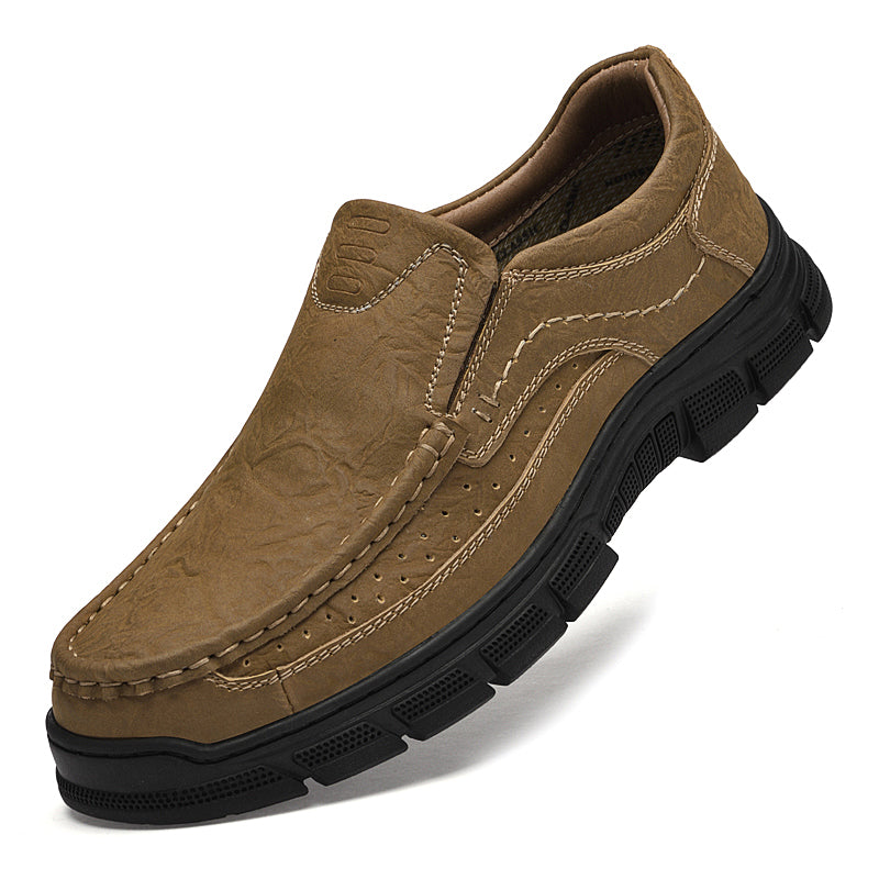 ⏰Limited-Time 70% OFF –Men’s Slip-On Leather Loafers – Comfortable All-Day Walking Shoes with Arch Support, Non-Slip, Perfect for Work & Casual