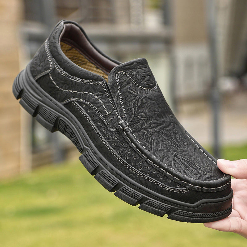 ⏰Limited-Time 70% OFF –Men’s Slip-On Leather Loafers – Comfortable All-Day Walking Shoes with Arch Support, Non-Slip, Perfect for Work & Casual