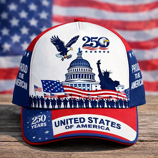 American Landmark Patriotic Celebration Baseball Cap
