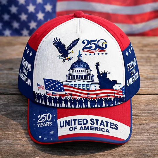 American Landmark Patriotic Celebration Baseball Cap