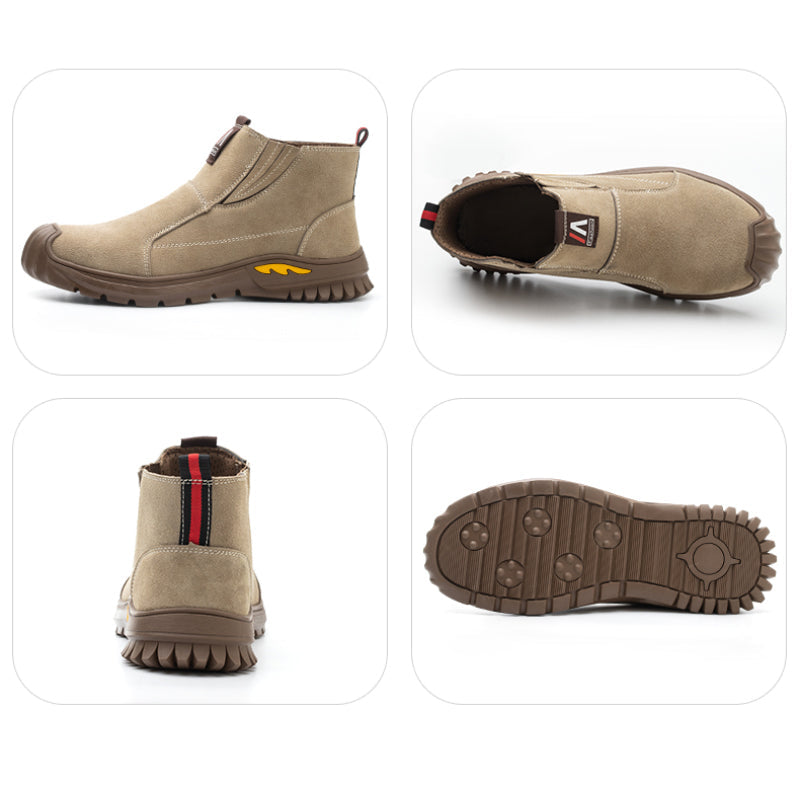 (🤜Work Hard for 5+ Years) Men's Anti-Smash Anti-Puncture Comfortable Lightweight Work Boots Waterproof Breathable Hiking Boots (🤜Work Hard for 5+ Years) Men's Anti-Smash Anti-Puncture Comfortable Lightweight Work Boots Waterproof Breathable Hiking Boots