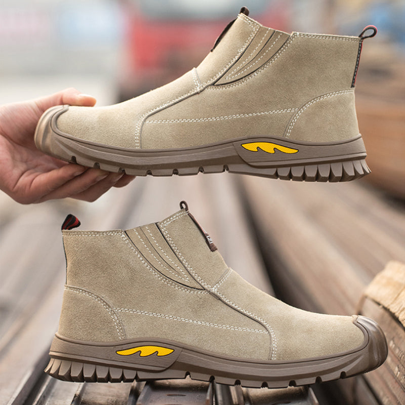 (🤜Work Hard for 5+ Years) Men's Anti-Smash Anti-Puncture Comfortable Lightweight Work Boots Waterproof Breathable Hiking Boots (🤜Work Hard for 5+ Years) Men's Anti-Smash Anti-Puncture Comfortable Lightweight Work Boots Waterproof Breathable Hiking Boots