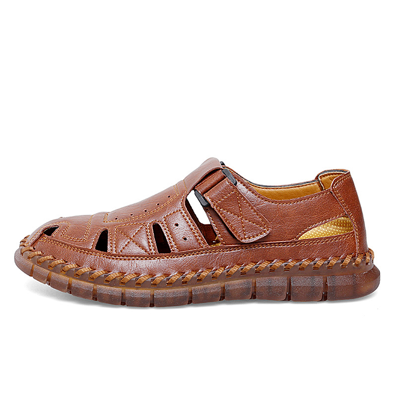 ⏰Limited Time Sale 70% OFF-Men’s Premium Genuine Leather Orthopedic Sandals — Ergonomic Arch Support for Pressure Relief, Wide Toe Box, and Soft Shock-Absorbing Sole — Crafted from Real Leather for Breathable Comfort, Designed to Help Relieve Foot Pain