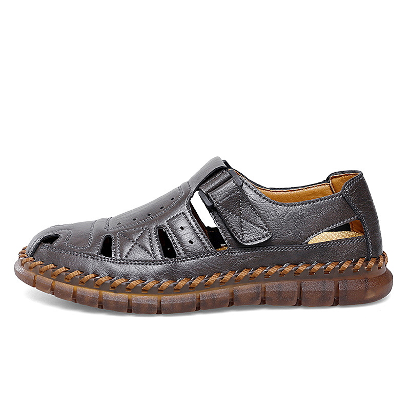 ⏰Limited Time Sale 70% OFF-Men’s Premium Genuine Leather Orthopedic Sandals — Ergonomic Arch Support for Pressure Relief, Wide Toe Box, and Soft Shock-Absorbing Sole — Crafted from Real Leather for Breathable Comfort, Designed to Help Relieve Foot Pain
