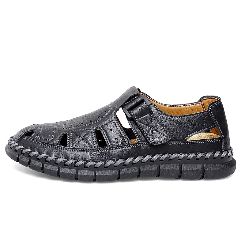 ⏰Limited Time Sale 70% OFF-Men’s Premium Genuine Leather Orthopedic Sandals — Ergonomic Arch Support for Pressure Relief, Wide Toe Box, and Soft Shock-Absorbing Sole — Crafted from Real Leather for Breathable Comfort, Designed to Help Relieve Foot Pain