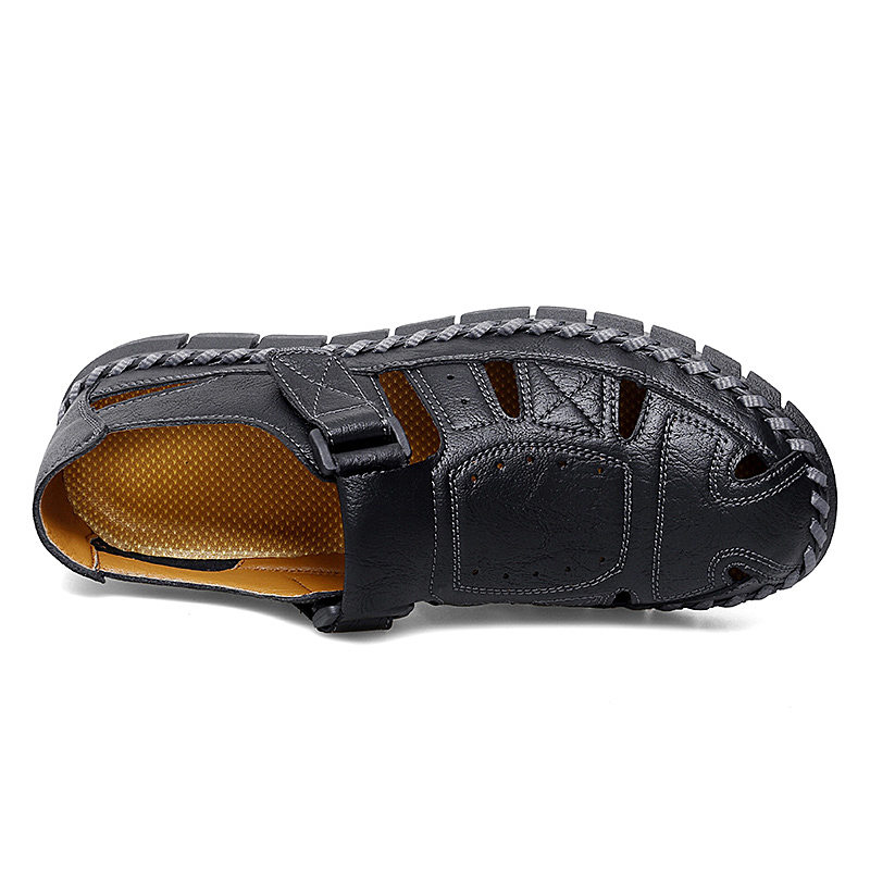 ⏰Limited Time Sale 70% OFF-Men’s Premium Genuine Leather Orthopedic Sandals — Ergonomic Arch Support for Pressure Relief, Wide Toe Box, and Soft Shock-Absorbing Sole — Crafted from Real Leather for Breathable Comfort, Designed to Help Relieve Foot Pain