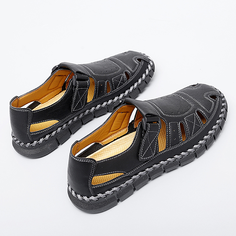 ⏰Limited Time Sale 70% OFF-Men’s Premium Genuine Leather Orthopedic Sandals — Ergonomic Arch Support for Pressure Relief, Wide Toe Box, and Soft Shock-Absorbing Sole — Crafted from Real Leather for Breathable Comfort, Designed to Help Relieve Foot Pain
