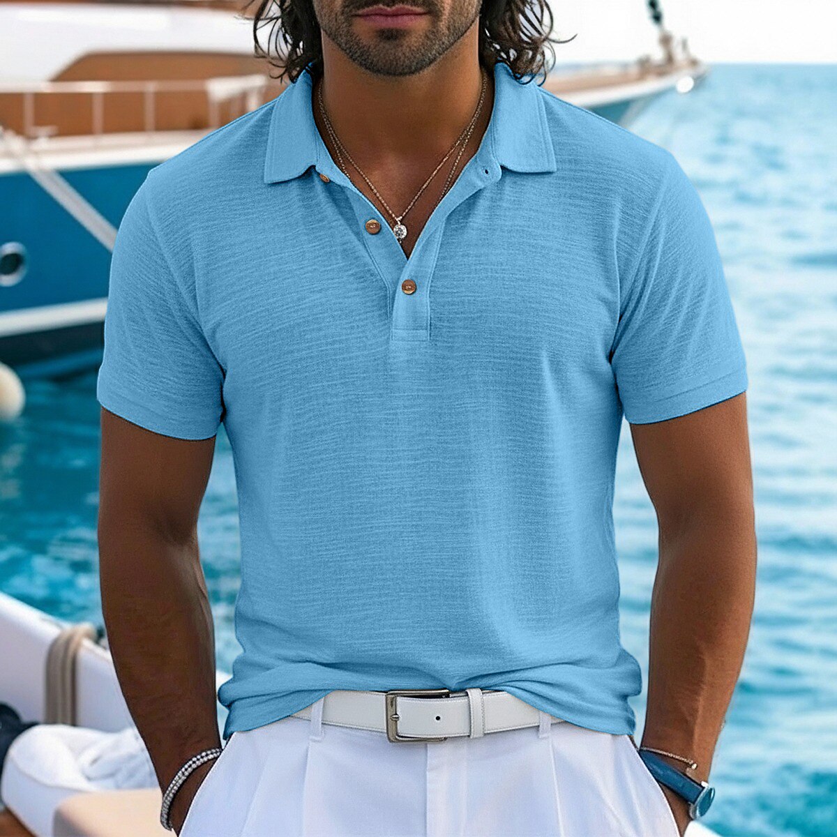 [Copy]Comfort Linen Popover Shirt