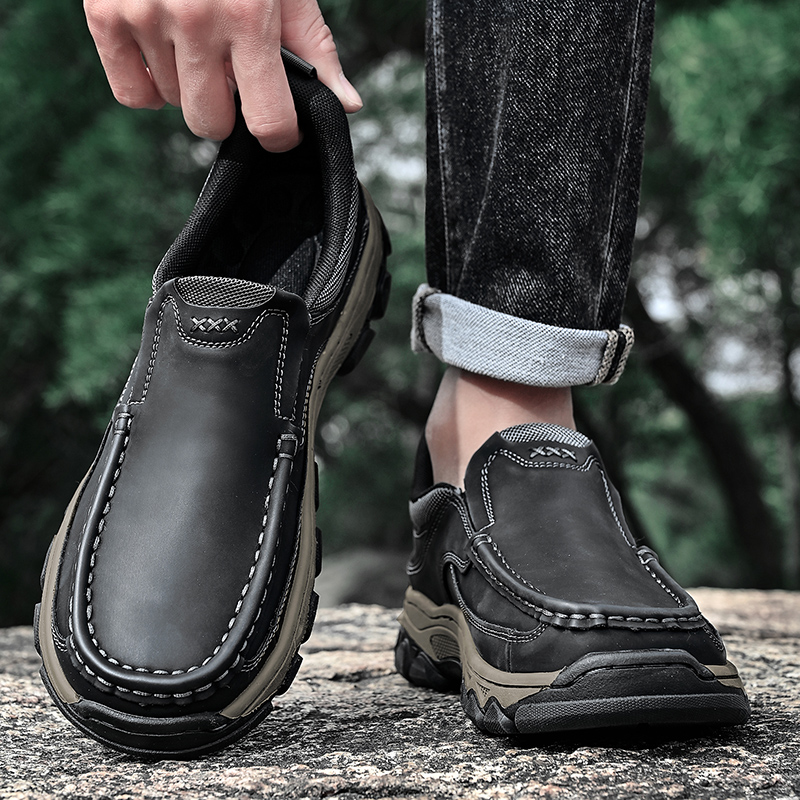 ⏰Promotion 60% OFF - 2025 New Men's Orthopedic Hands-Free Genuine Leather Slip On Loafers