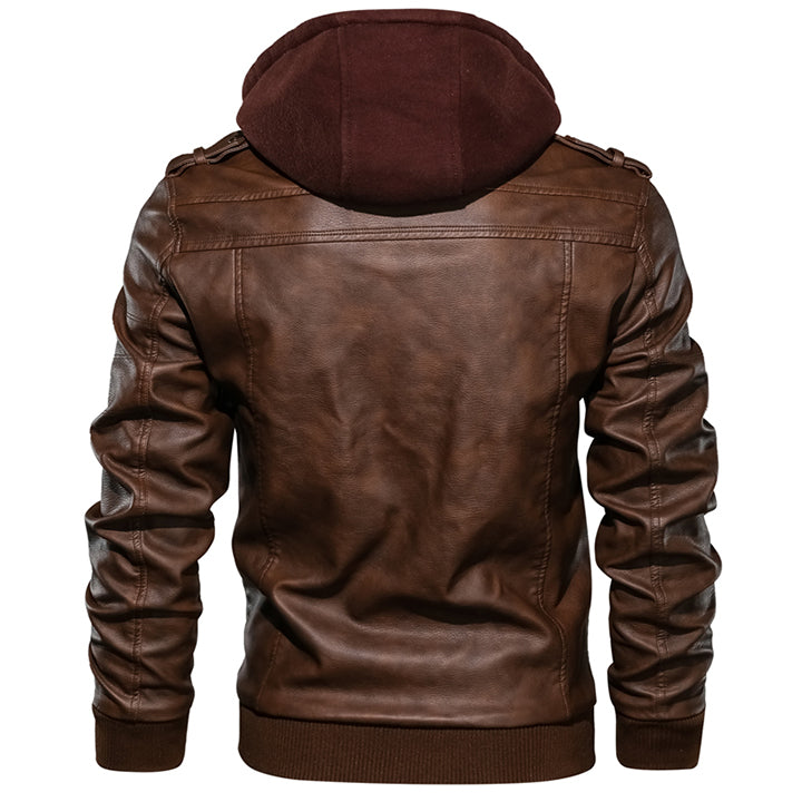 [Copy]Men’s Vintage Motorcycle Jacket – Classic Leather-Look Biker Style