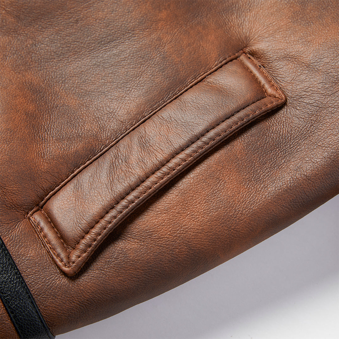 Actual slanted pocket detail
