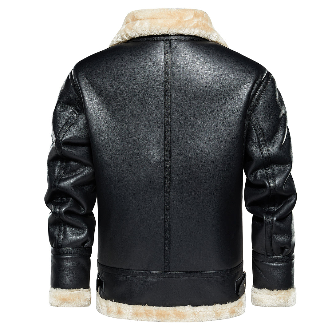 Actual black jacket back view