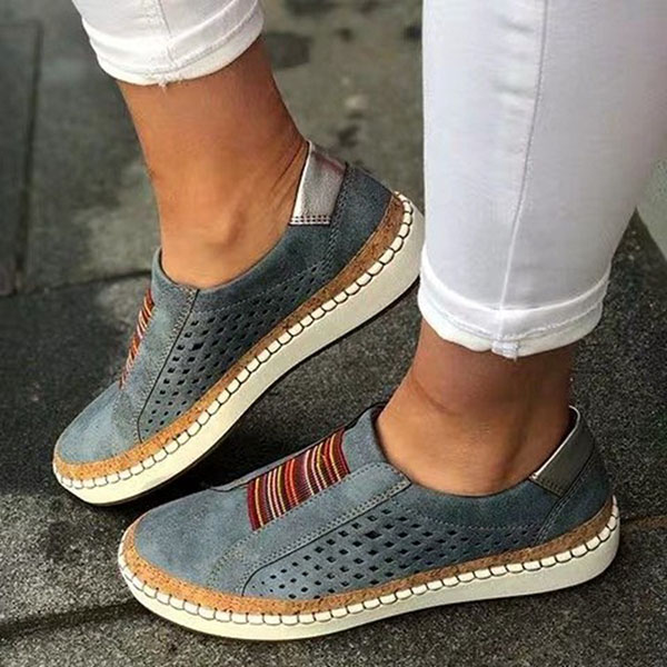 💝LAST DAY 50% OFF⭐Women's Modern No-Tie Slip-On Sports Skate Shoes