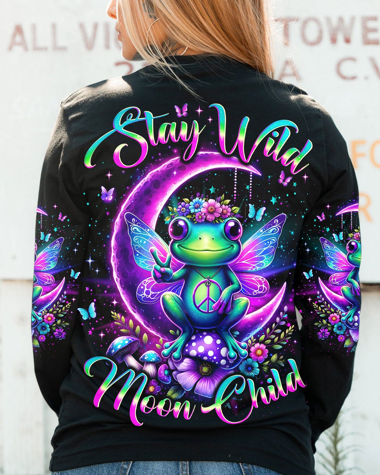 STAY WILD MOON CHILD FROG ALL OVER PRINT - TLNO2901241
