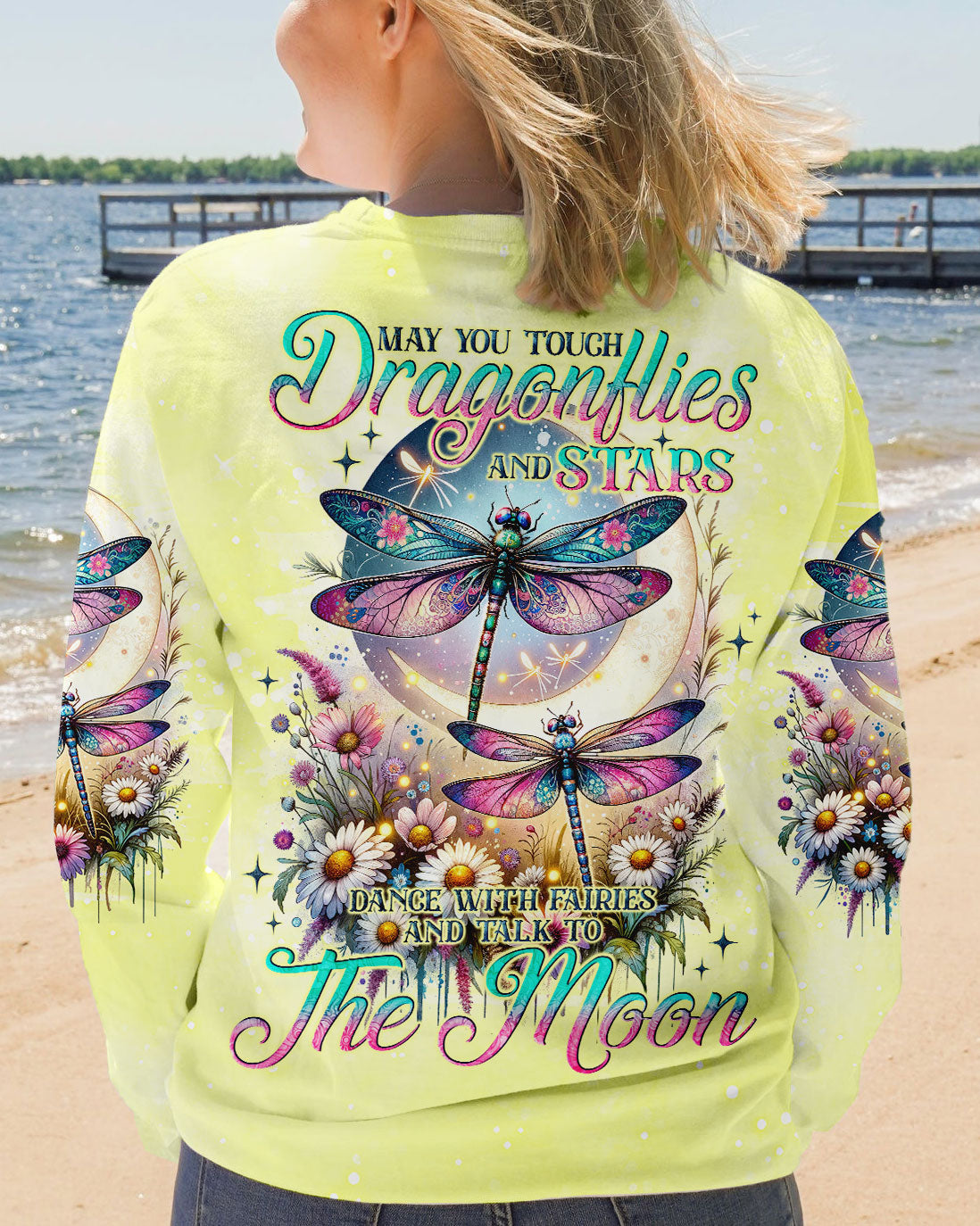 MAY YOU TOUCH DRAGONFLIES AND STARS ALL OVER PRINT - TLNO0912231