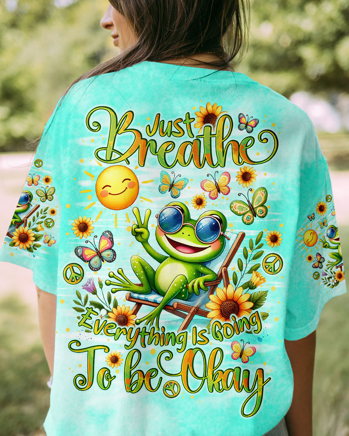 JUST BREATHE FROG ALL OVER PRINT - TLNO1707243