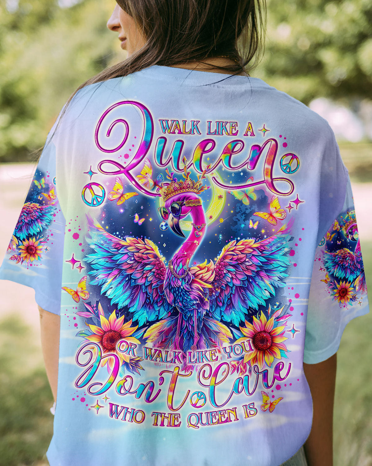 WALK LIKE A QUEEN FLAMINGO ALL OVER PRINT - TLNO1104242