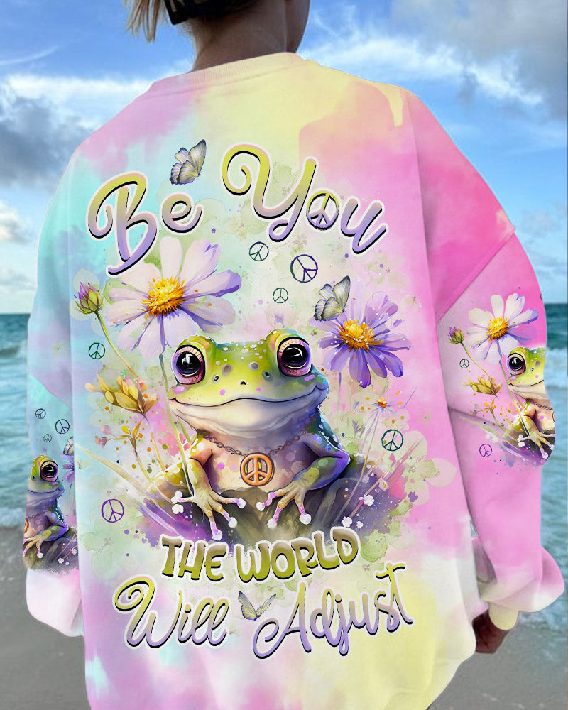 BE YOU THE WORLD WILL ADJUST FROG ALL OVER PRINT - TLNZ0912234