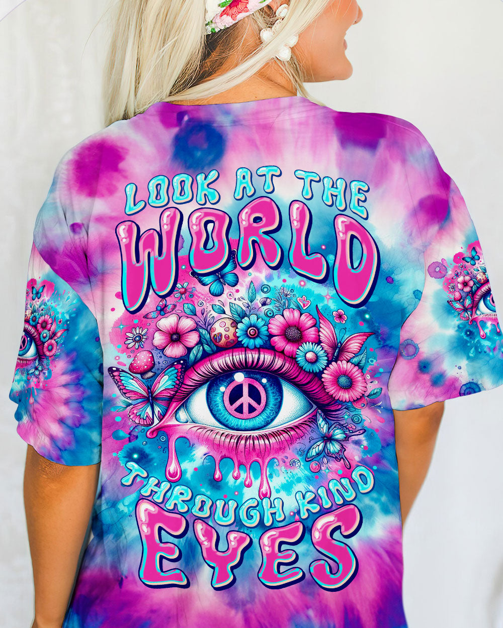 LOOK AT THE WORLD THROUGH KIND EYES ALL OVER PRINT - TYTM0501242