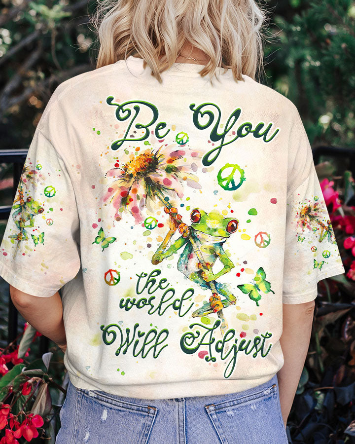 BE YOU THE WORLD WILL ADJUST FROG ALL OVER PRINT - TLTW0909231