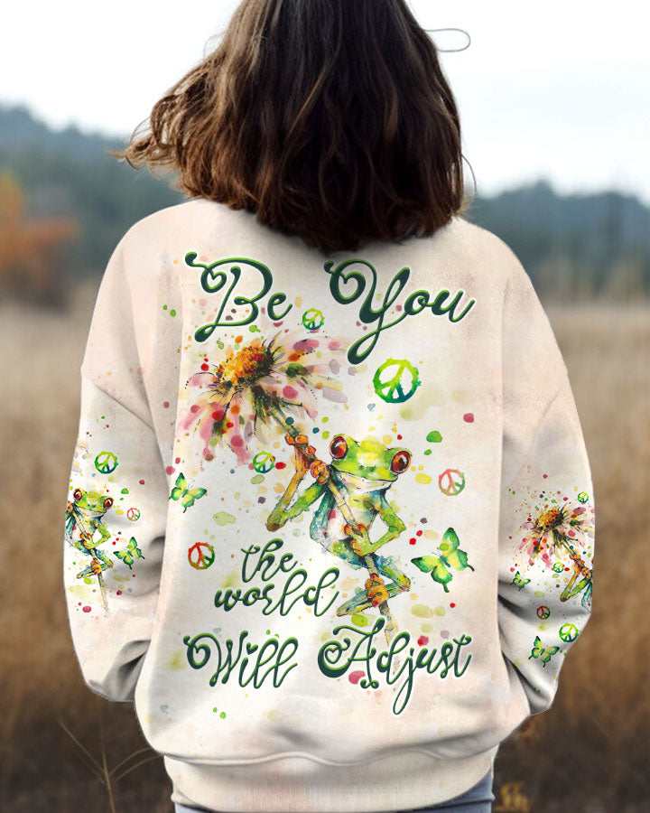 BE YOU THE WORLD WILL ADJUST FROG ALL OVER PRINT - TLTW0909231