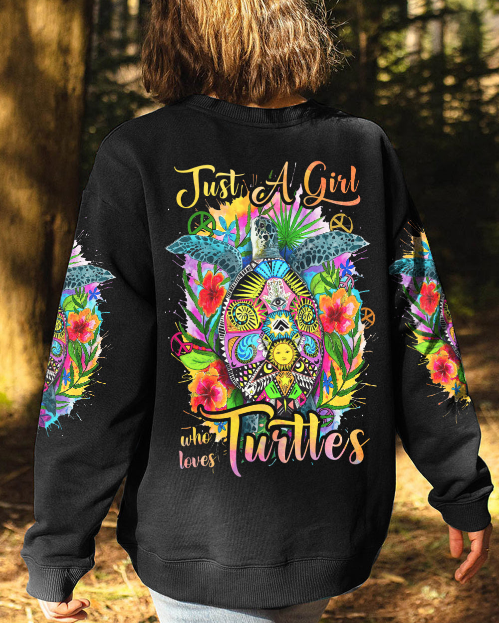 JUST A GIRL WHO LOVES TURTLES ALL OVER PRINT - TA0102233