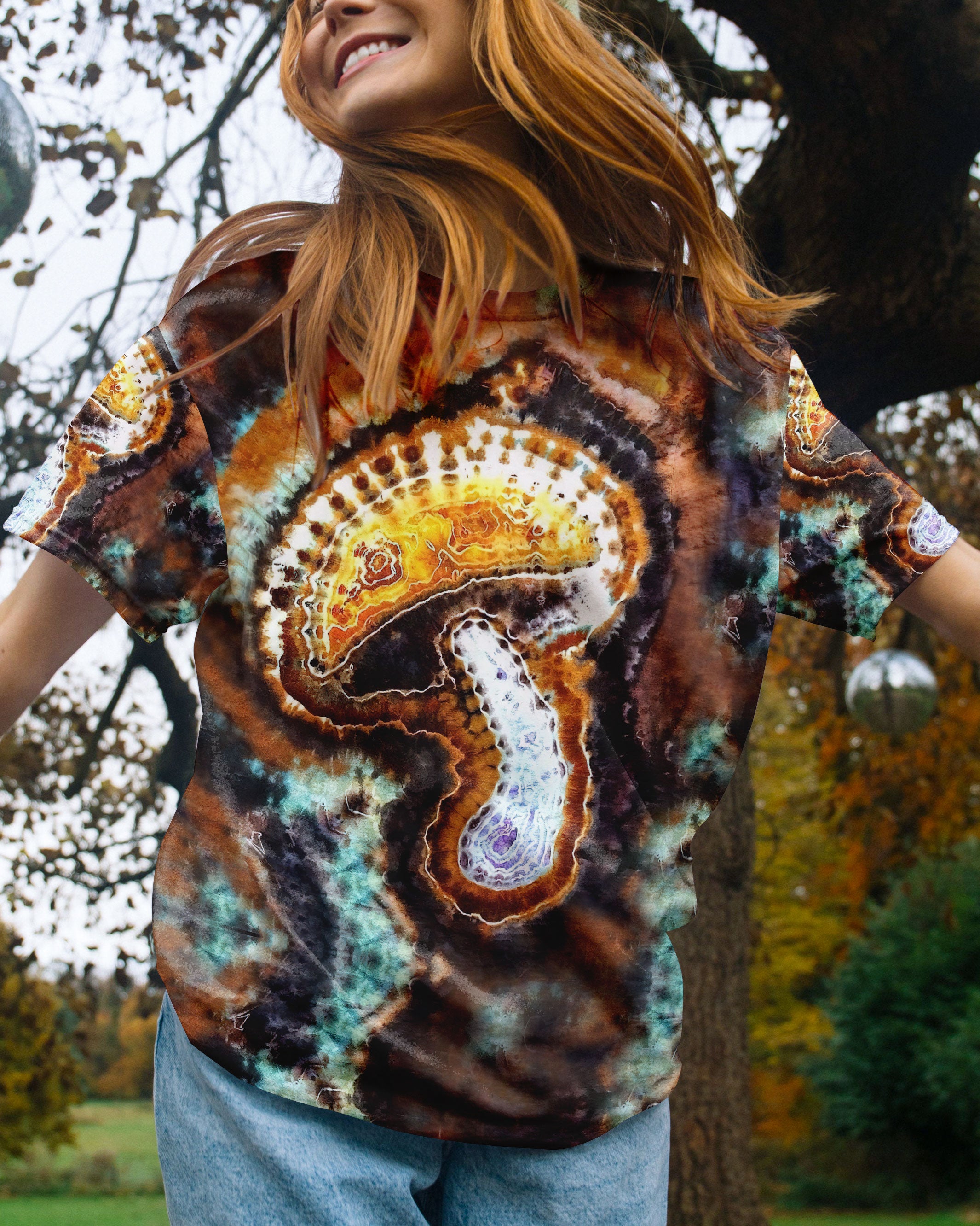 EAT MUSHROOMS SEE THE UNIVERSE TIE DYE ALL OVER PRINT - TLNO0403231