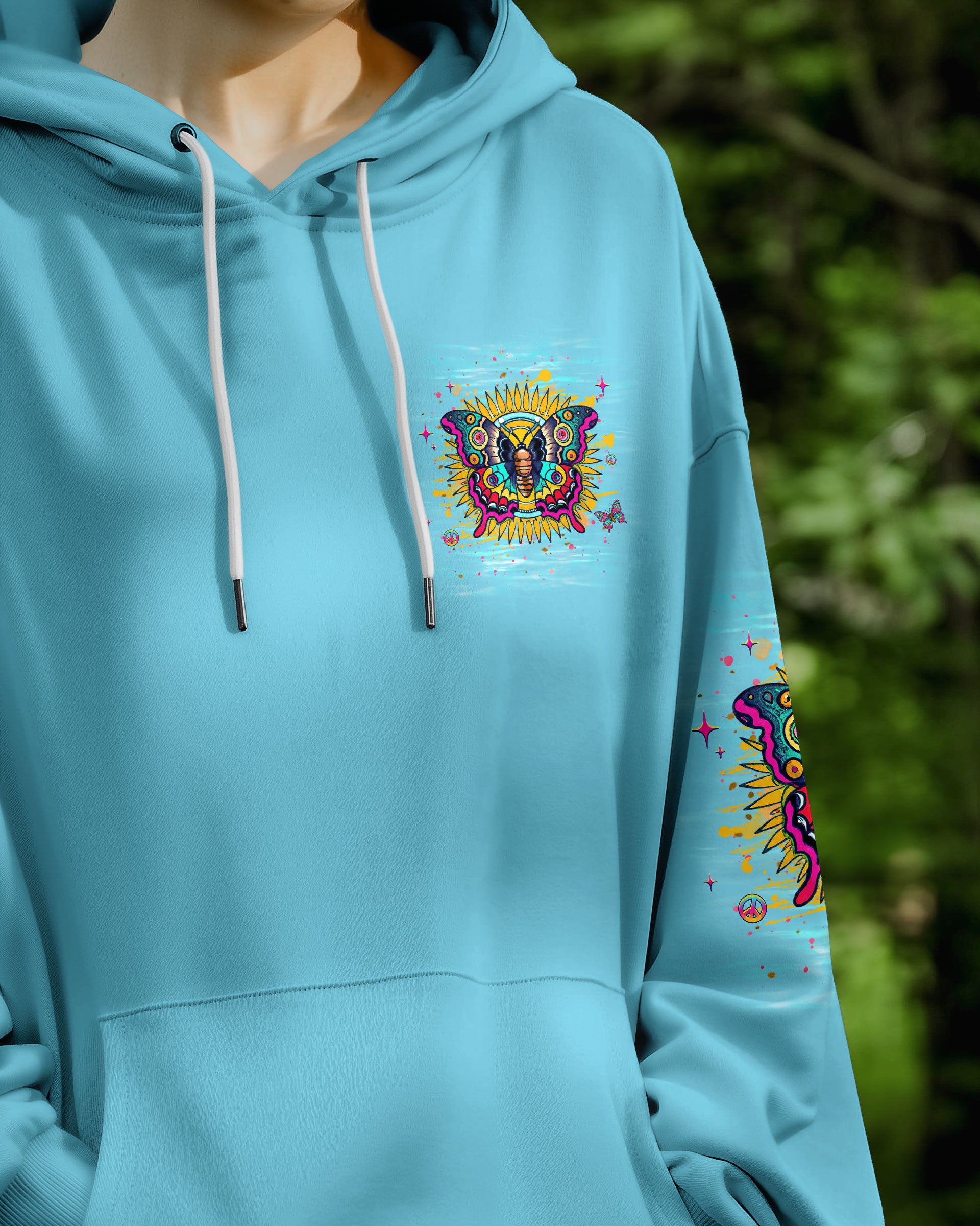 BE YOU THE WORLD WILL ADJUST BUTTERFLY ALL OVER PRINT - YHHG0710253