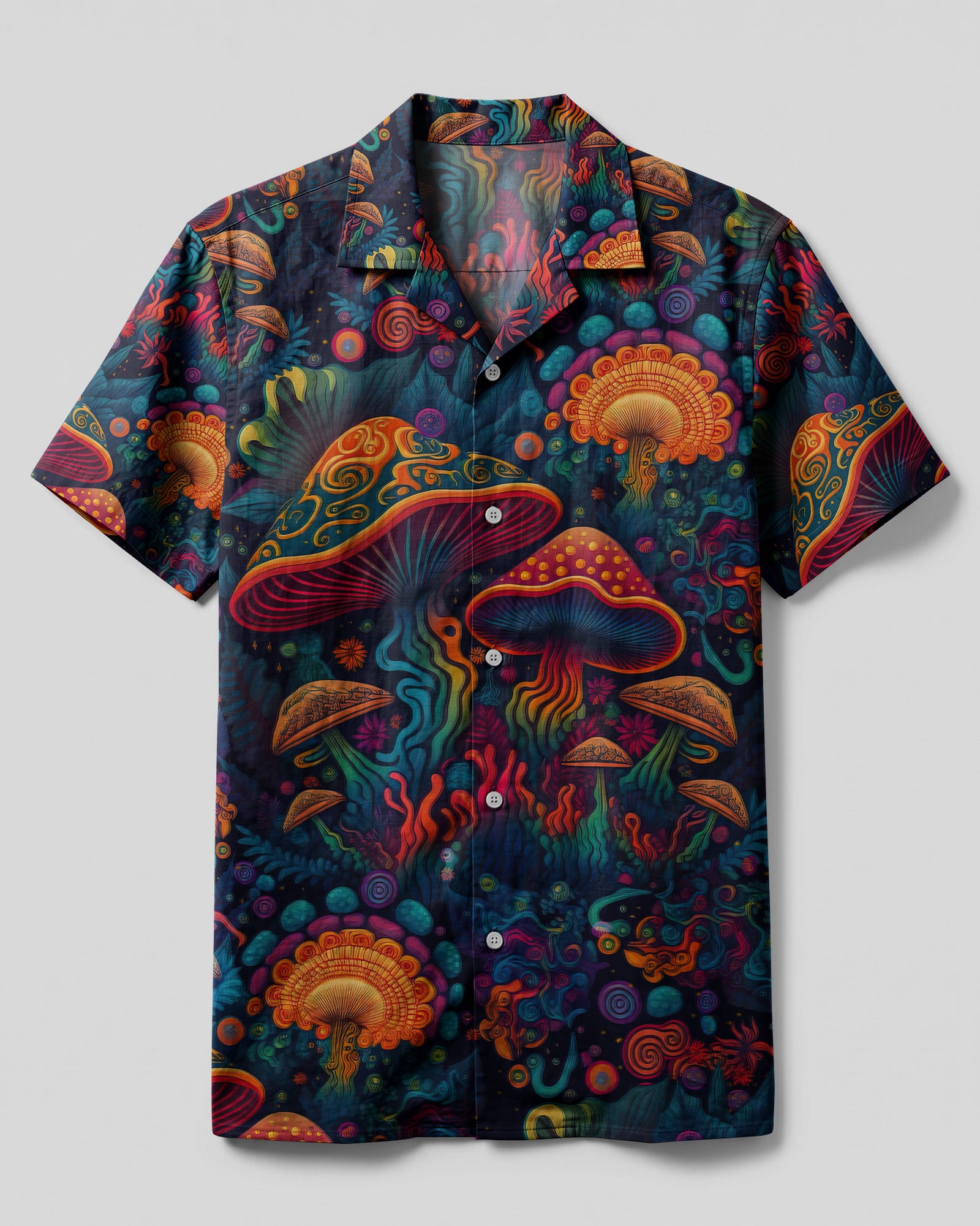 PSYCHEDELIC MUSHROOMS CAMP SHIRT - TLTW0905231