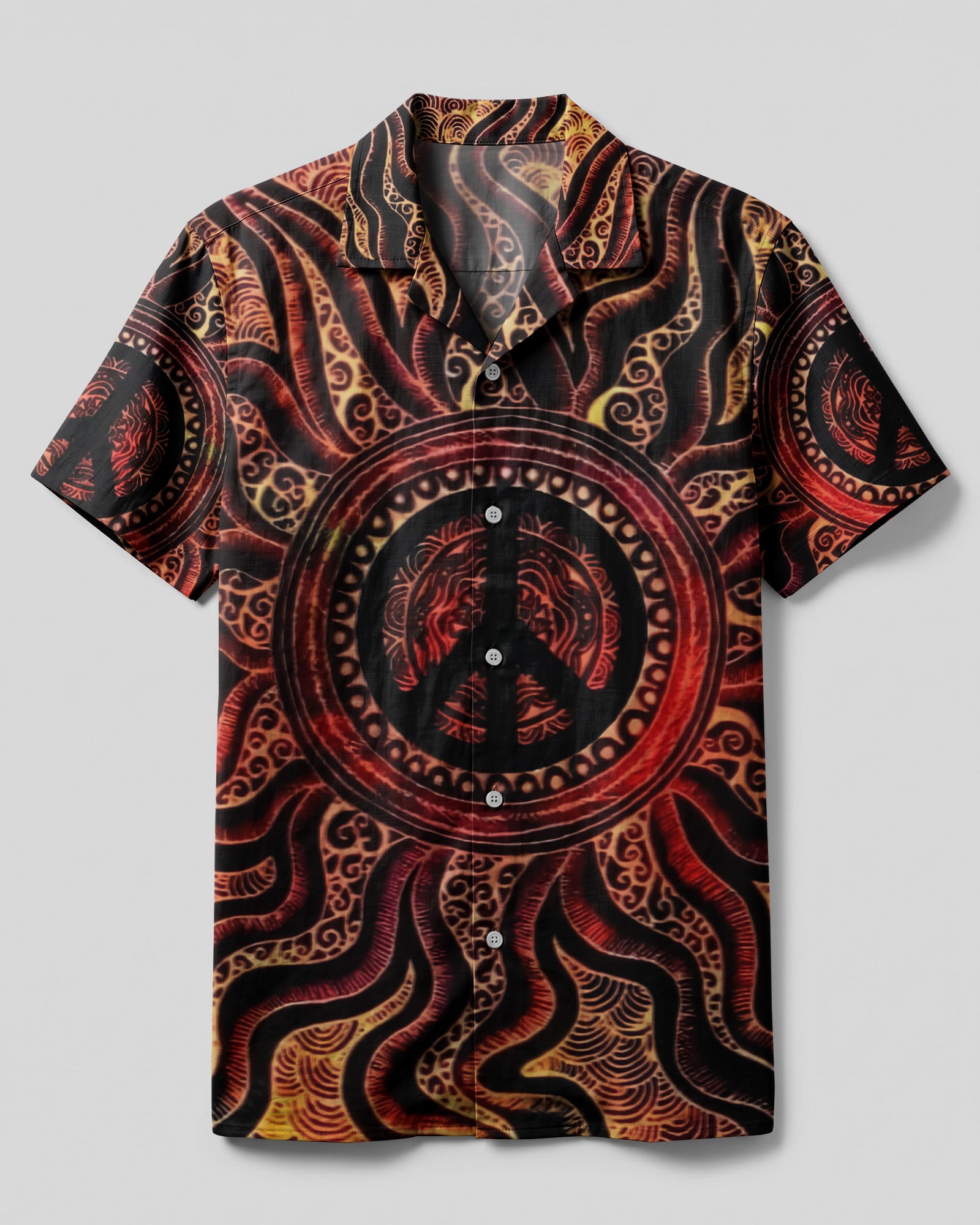 IMAGINE ALL THE PEOPLE LIVING LIFE IN PEACE ABSTRACT CAMP SHIRT - YHDU0905233