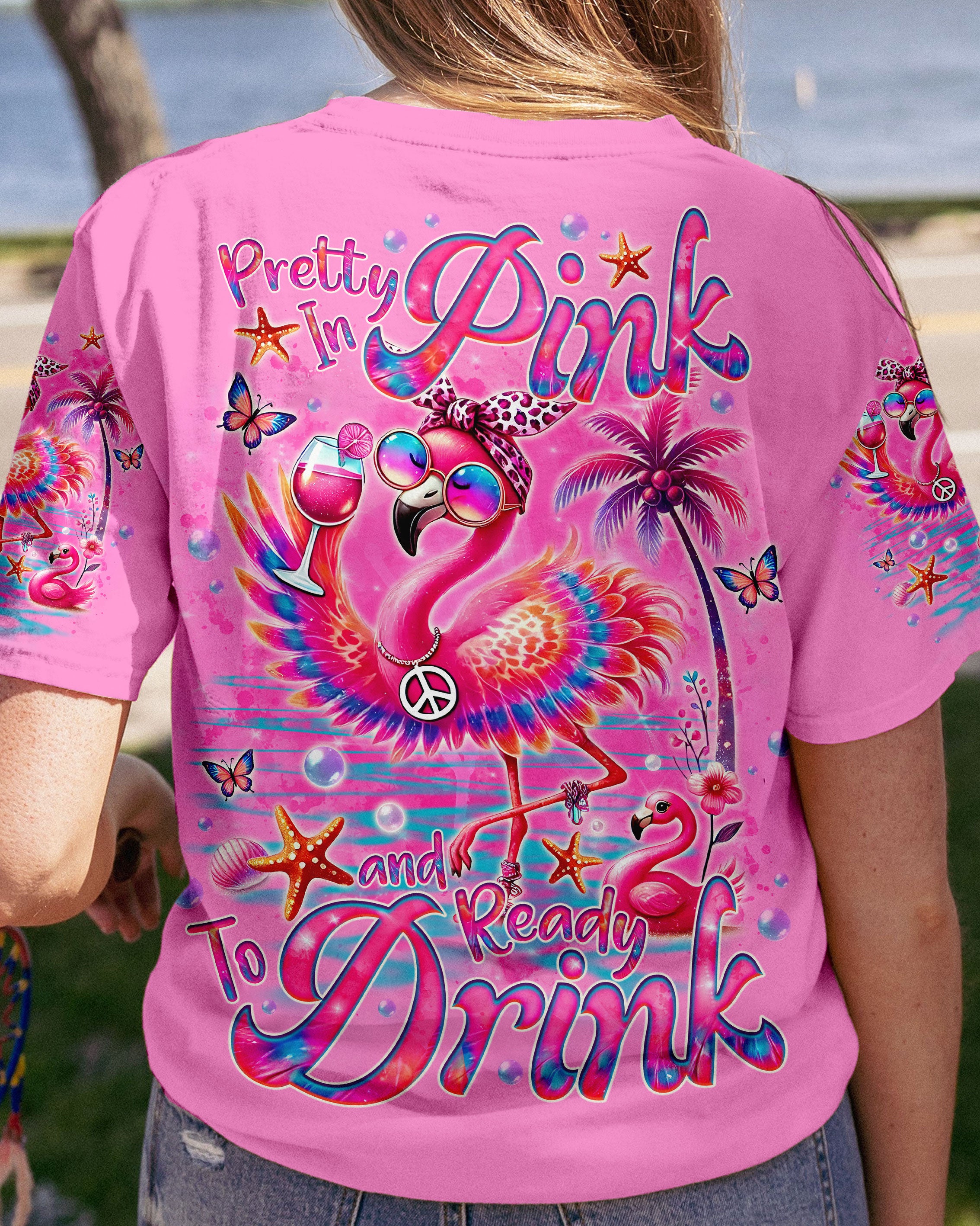 PRETTY IN PINK FLAMINGO ALL OVER PRINT - TLNO1207241