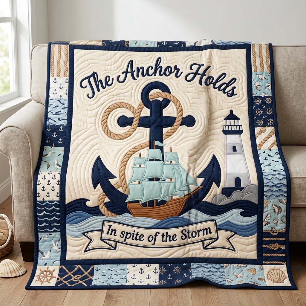 Anchor Holds Storm Quilted Blanket GDTONTD1170