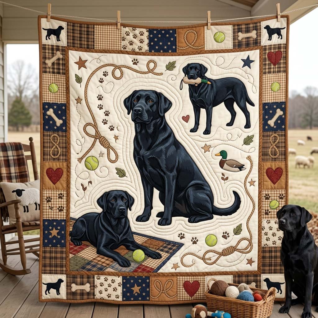 Country Labrador Love Quilted Blanket GDTONTD1184